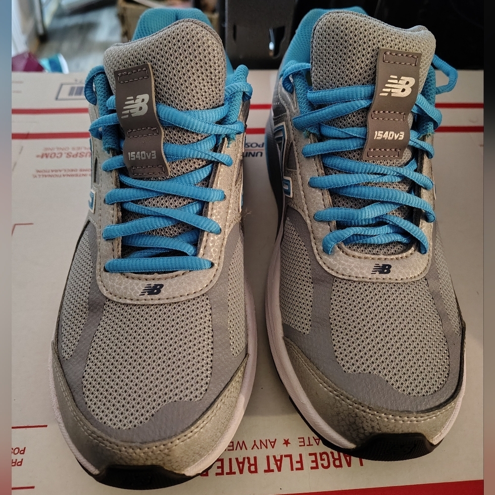 New Balance Gray and Blue Athletic Shoes